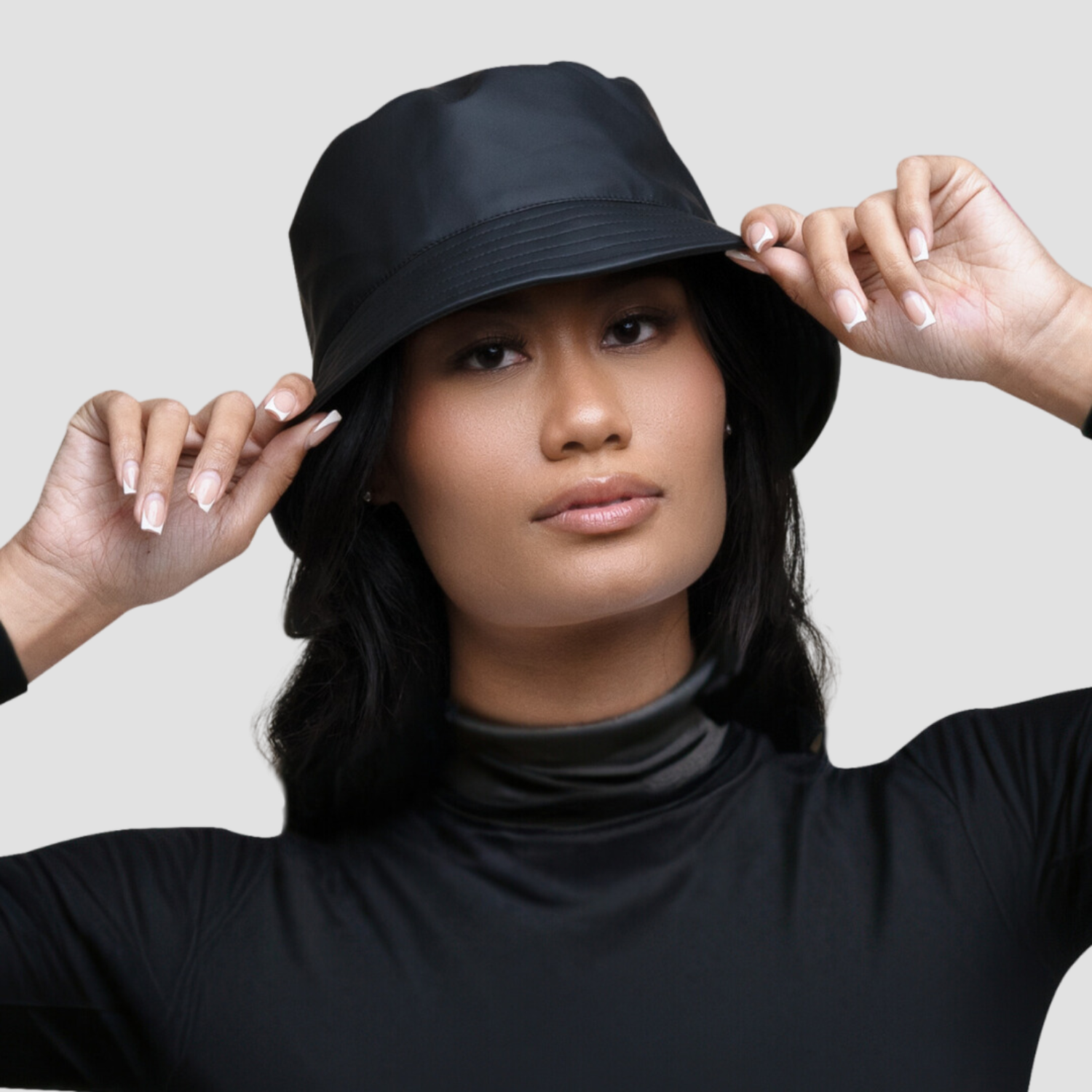 Satin Lined Matte Bucket Hats for Men and Women Rain Hat Waterproof Sun Hat