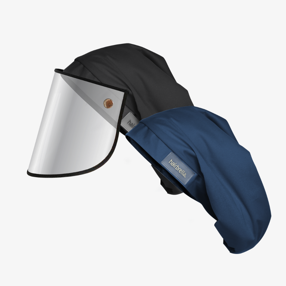 Hairbrella Pro XL Rain Hat with Face Shield + Scrub Cap- Bundle (2)