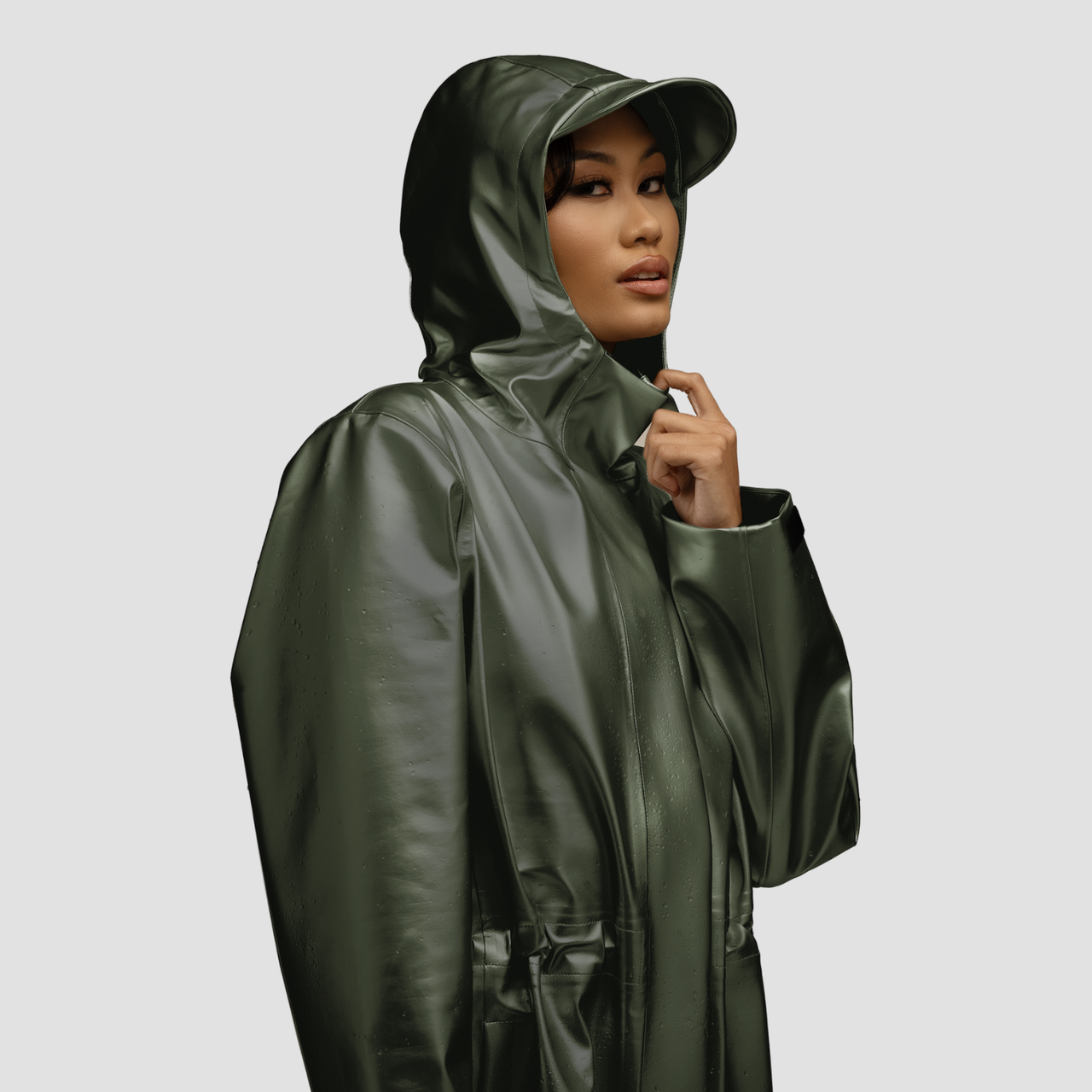 Hairbrella Satin-Lined, Waterproof Rain Jacket