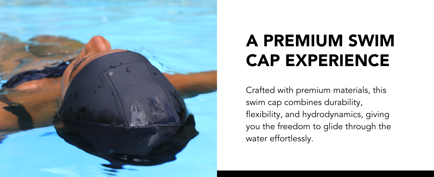 Hairbrella Satin-Lined Waterproof, Adjustable Swim Cap