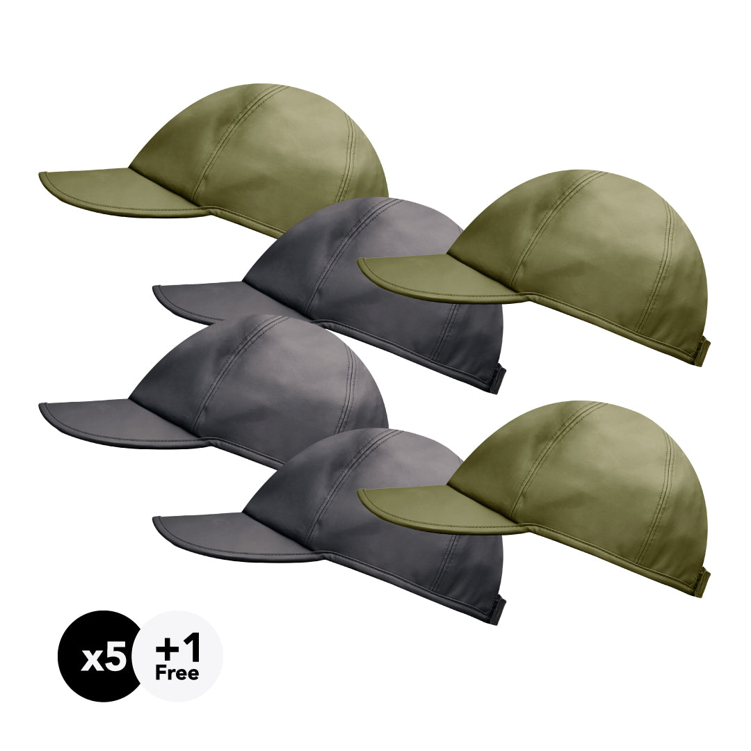 Hairbrella Satin-Lined, Waterproof Baseball Cap Gifting Bundle (Buy 5,