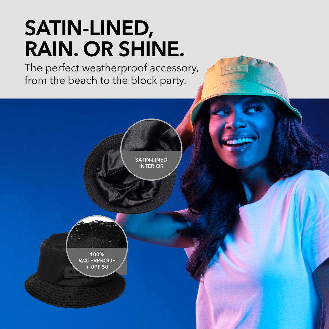 Satin-Lined Bucket Hats for Men and Women, Rain Hat, Waterproof