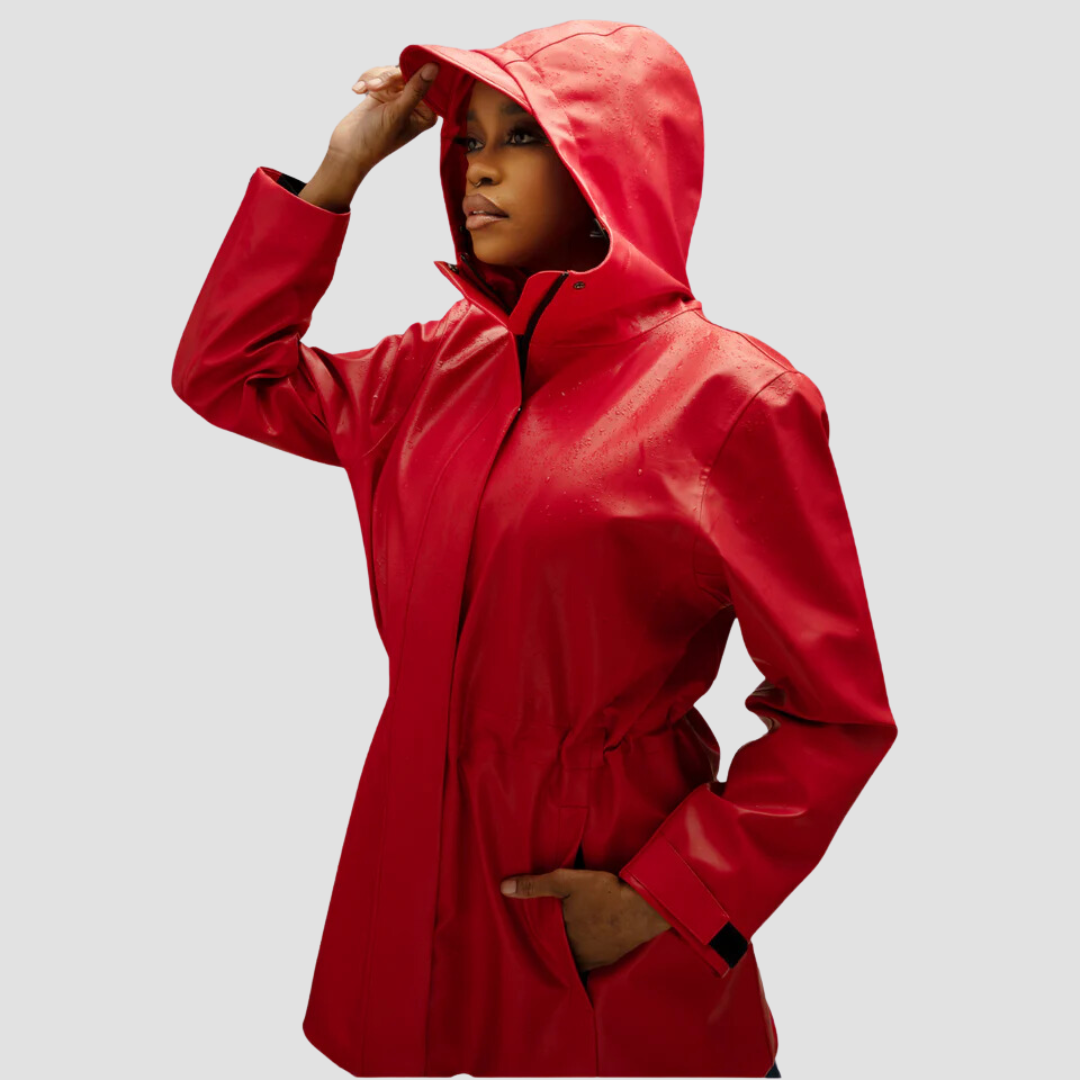 Rain Jacket Waterproof Satin Lined Hood