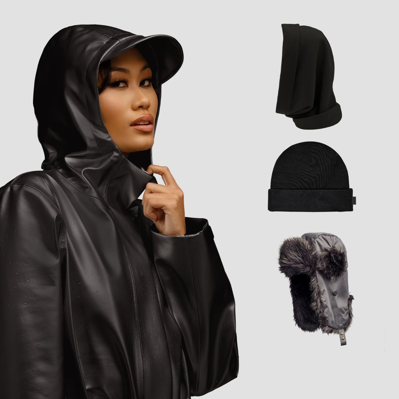 Rain Jacket + Hairbrella Cap Gifting Set