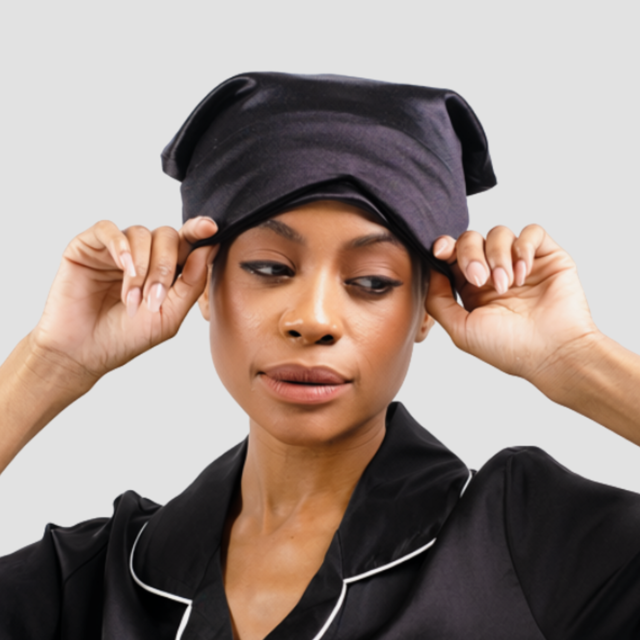 Satin-Lined, Convertible Nap Cap™ with Hidden Eye Mask