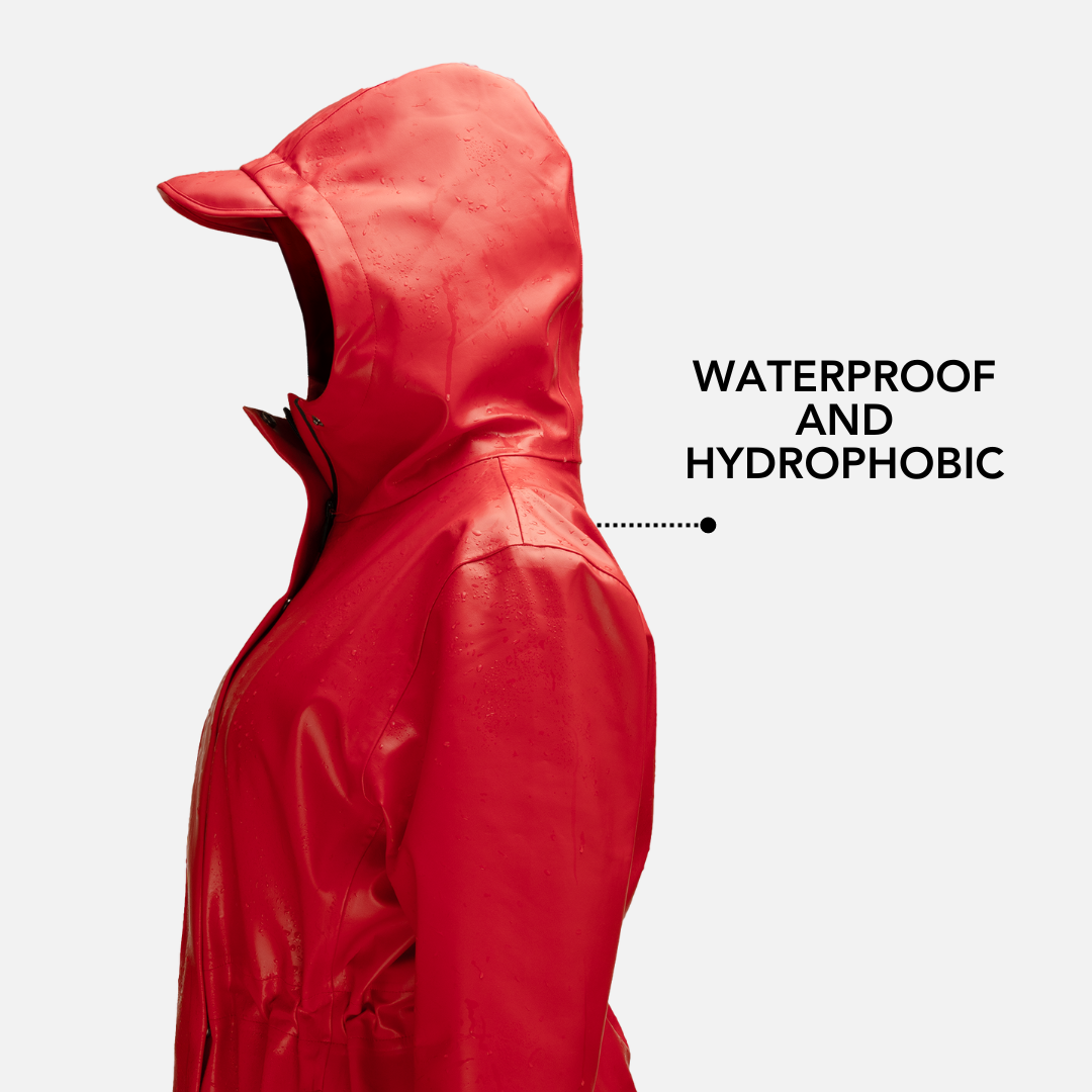Rain Jacket, Waterproof, Satin-Lined Hood