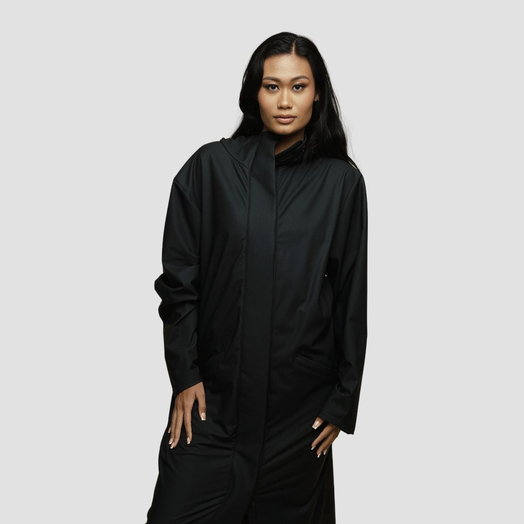 Hairbrella Satin-Lined, Waterproof, Unisex Long Rain Jacket