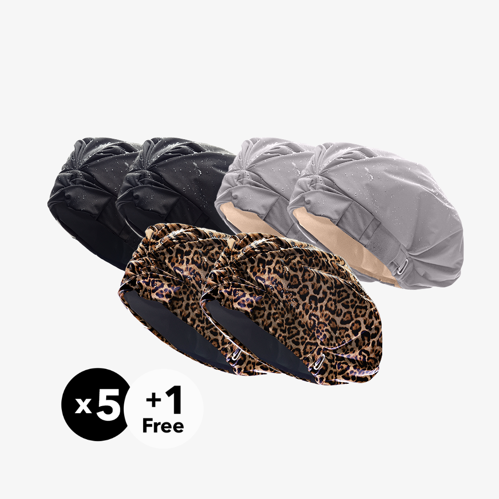 Hairbrella Satin-Lined Shower Cap - Bundle (6)