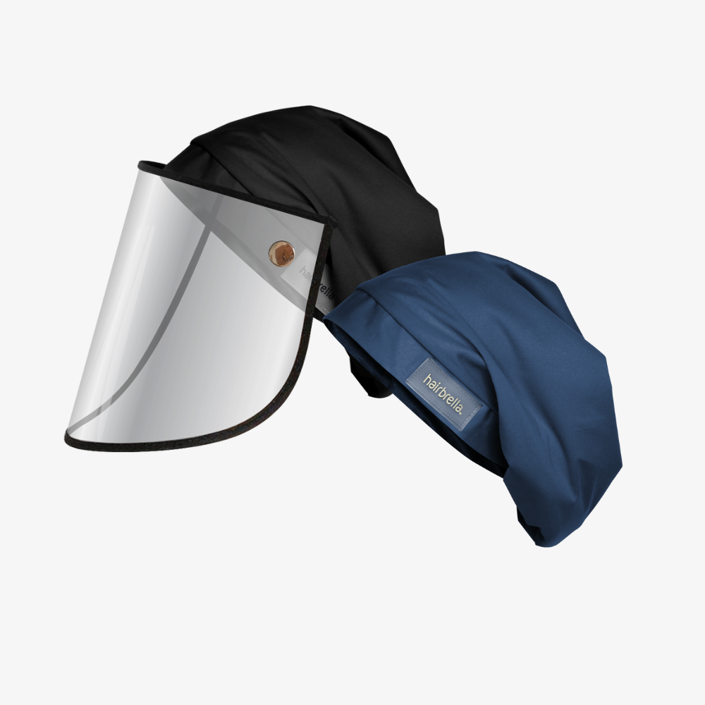 Hairbrella Pro Rain Hat with Face Shield + Scrub Cap- Bundle (2)