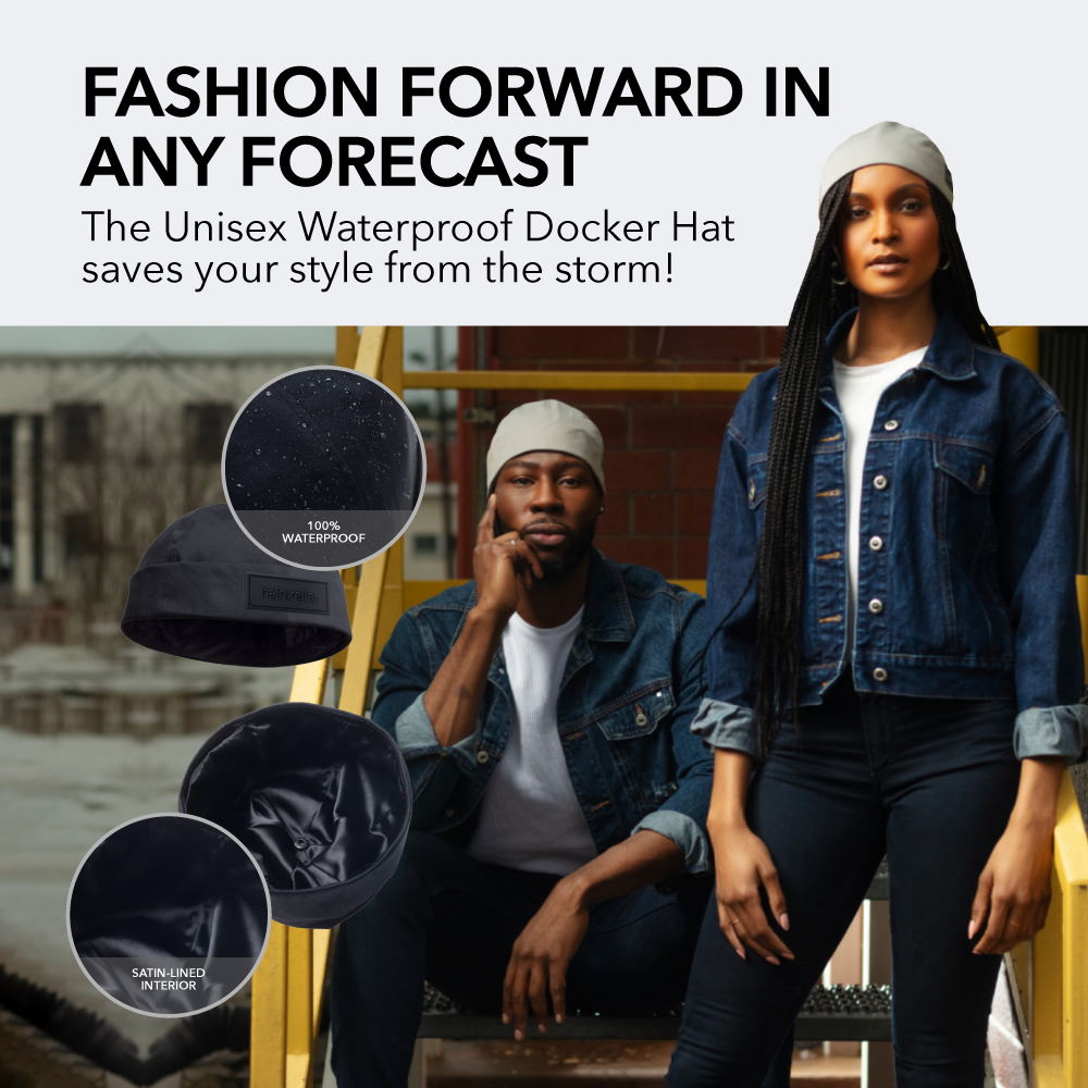 Hairbrella Unisex Satin Lined Rain Docker Hat