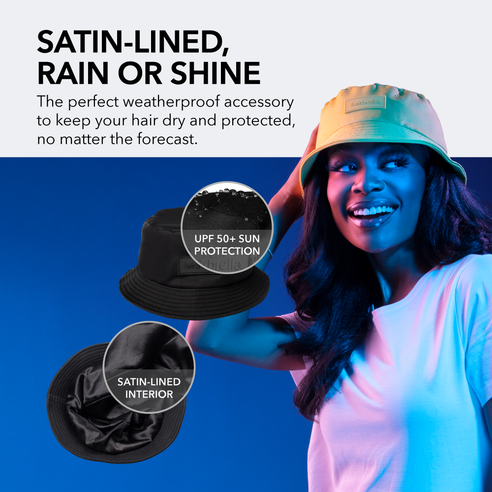 Satin-Lined Bucket Hats for Men and Women, Rain Hat, Waterproof